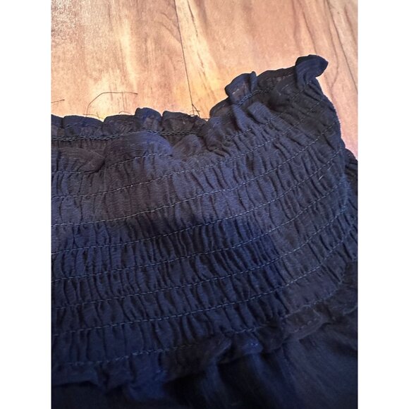 CeCe Black Sheer Layered Sleeve Blouse –‎ Size Large112 - Picture 6 of 7